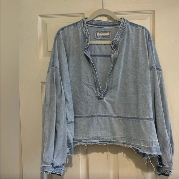 Free People Jude Denim Pullover - Picture 4 of 4